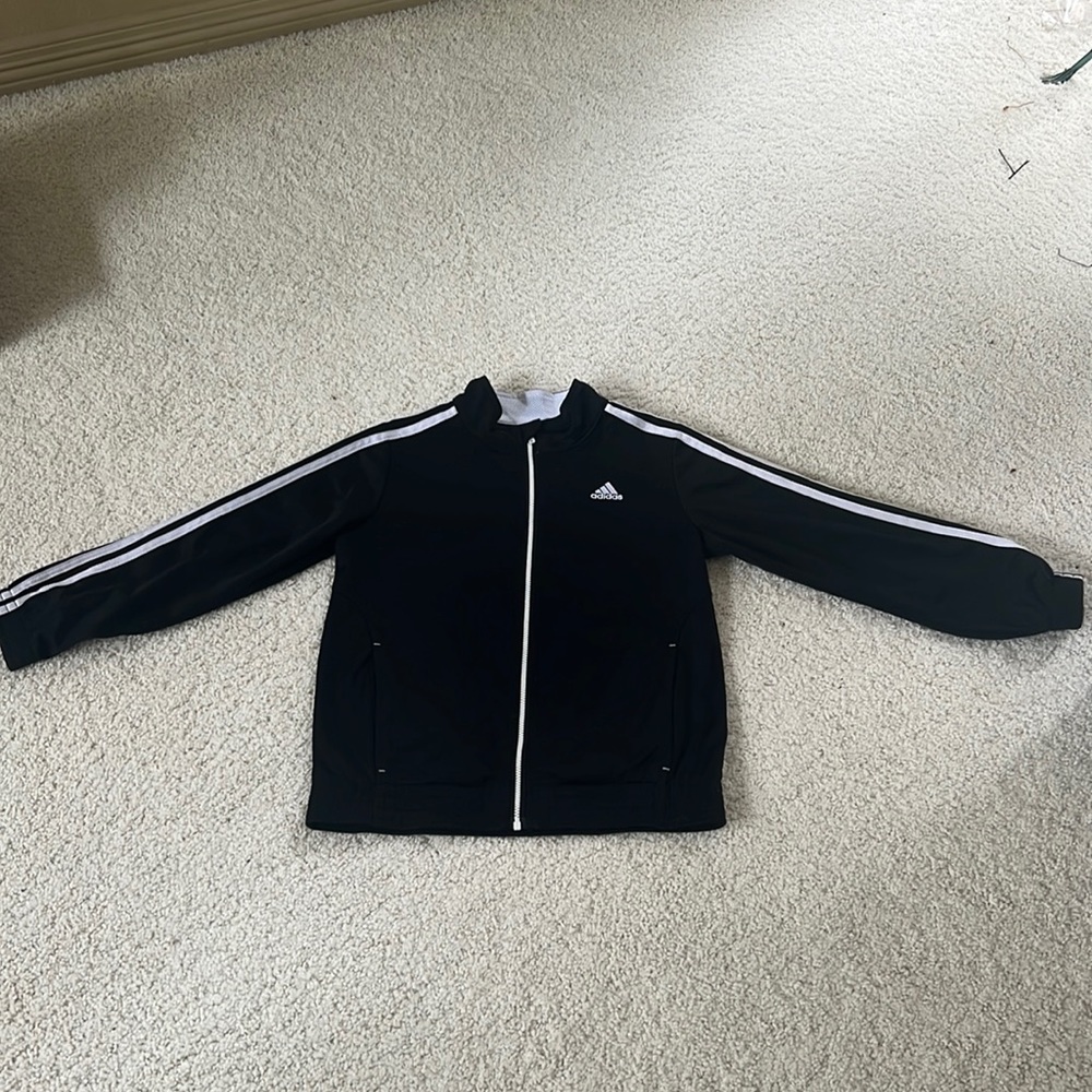 Adidas full zip jacket, size boys 10/12; medium